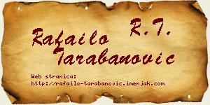 Rafailo Tarabanović vizit kartica